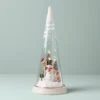 Lenox Lit Christmas Cone With North Pole Snowman Scene -Lenox Shop 895174 W10 1