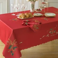 Lenox Holiday Nouveau Cutwork 70" Round Tablecloth