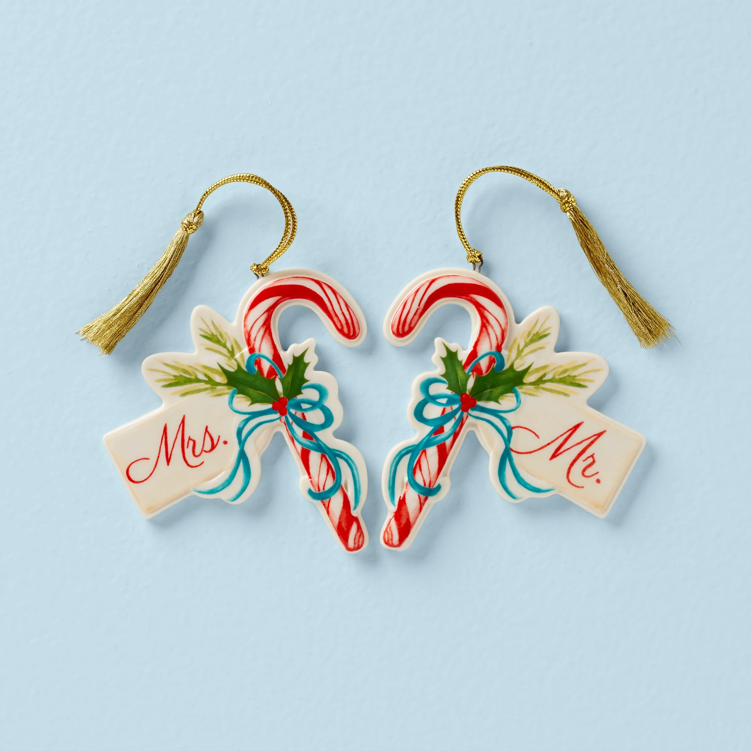 Lenox Mr & Mrs 2-Piece Ornament Set 3 Lenox Mr & Mrs 2-Piece Ornament Set
