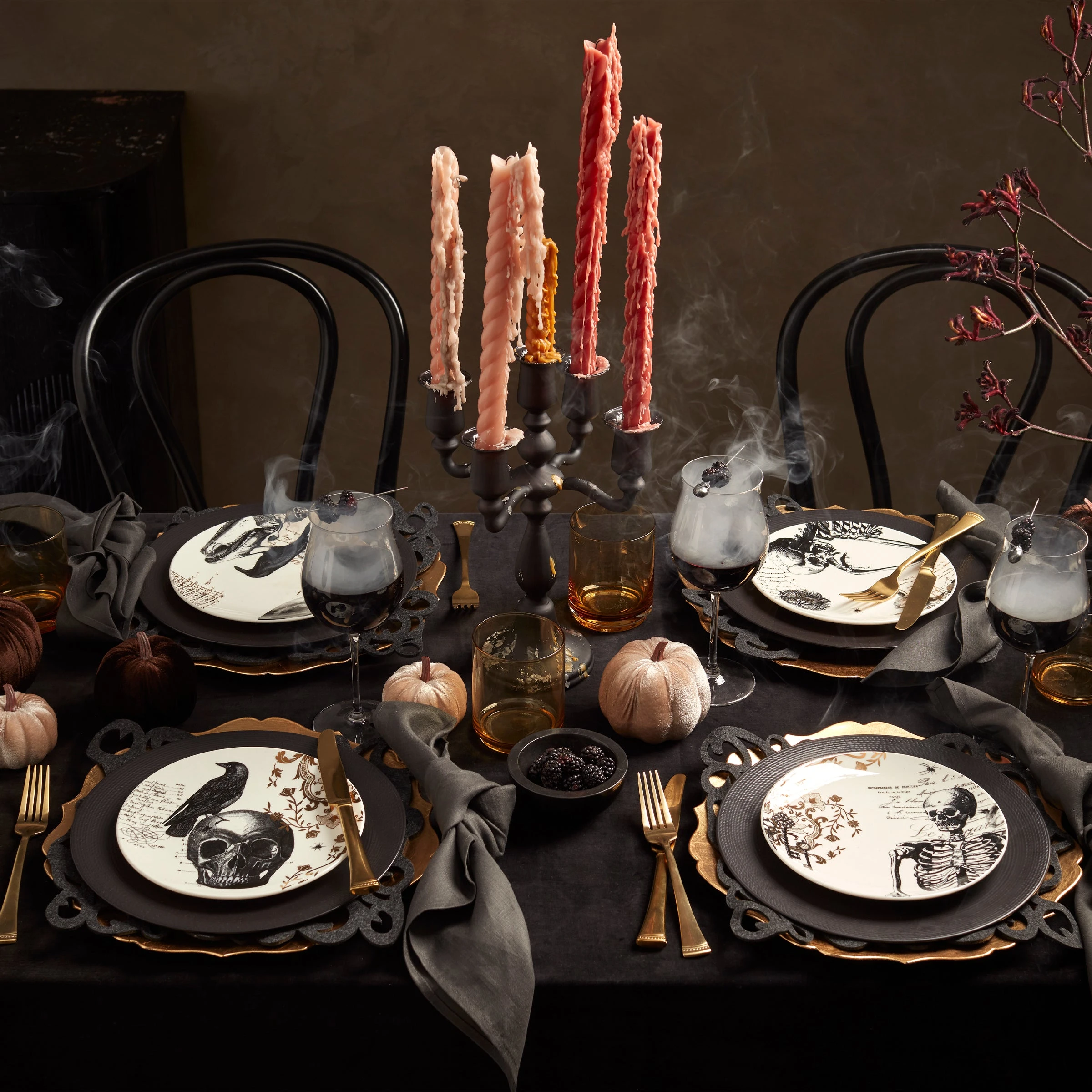 Lenox Vintage Gold Halloween Dessert Plates, Set Of 4 10 Lenox Vintage Gold Halloween Dessert Plates, Set Of 4 - Image 8