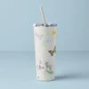 Lenox Butterfly Meadow Cream Stainless Steel Tumbler 2 Lenox Butterfly Meadow Cream Stainless Steel Tumbler -Lenox Shop 895736 LNP F23 PDP