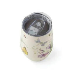 Lenox Butterfly Meadow Cream Stainless Wine Tumbler -Lenox Shop 895737 LNP F23 3