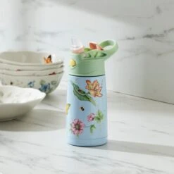 Lenox Butterfly Meadow Blue Stainless Kids Water Bottle -Lenox Shop 895741 LNP F23 FEA 2