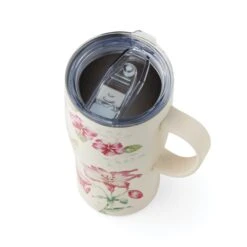 Lenox Butterfly Meadow Pink Stainless Car Coffee Mug 9 Lenox Butterfly Meadow Pink Stainless Car Coffee Mug -Lenox Shop 895745 LNP F23 3