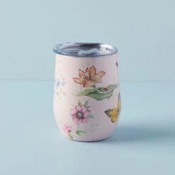 Lenox Butterfly Meadow Pink Stainless Wine Tumbler