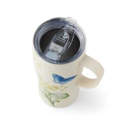 Lenox Butterfly Meadow Yellow Stainless Car Coffee Mug -Lenox Shop 895751 LNP F23 3
