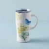 Lenox Butterfly Meadow Yellow Stainless Car Coffee Mug -Lenox Shop 895751 LNP F23 PDP