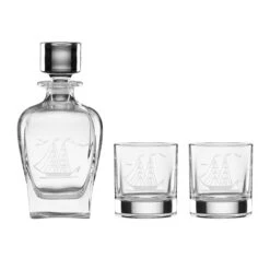 Lenox Tuscany Classics Clipper Ship 3-Piece Whiskey Set