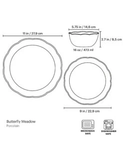 Lenox Butterfly Meadow Holiday 12-Piece Dinnerware Set -Lenox Shop PDP Visual BM 12PPS
